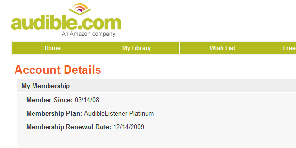 audible account